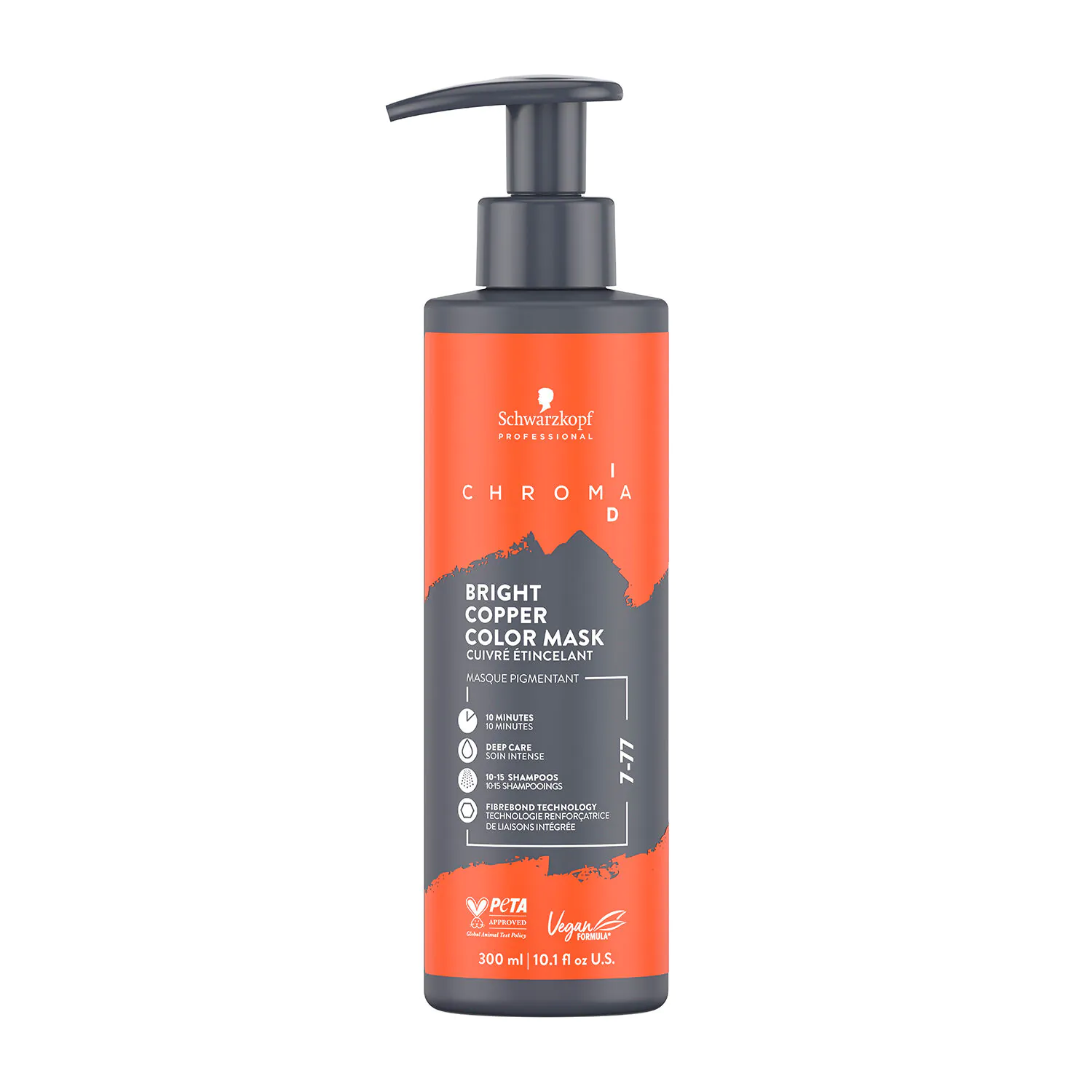 Schwarzkopf Professional Chroma ID Maska koloryzująca do włosów czerwonych i miedzianych, 7-77 Bright Copper