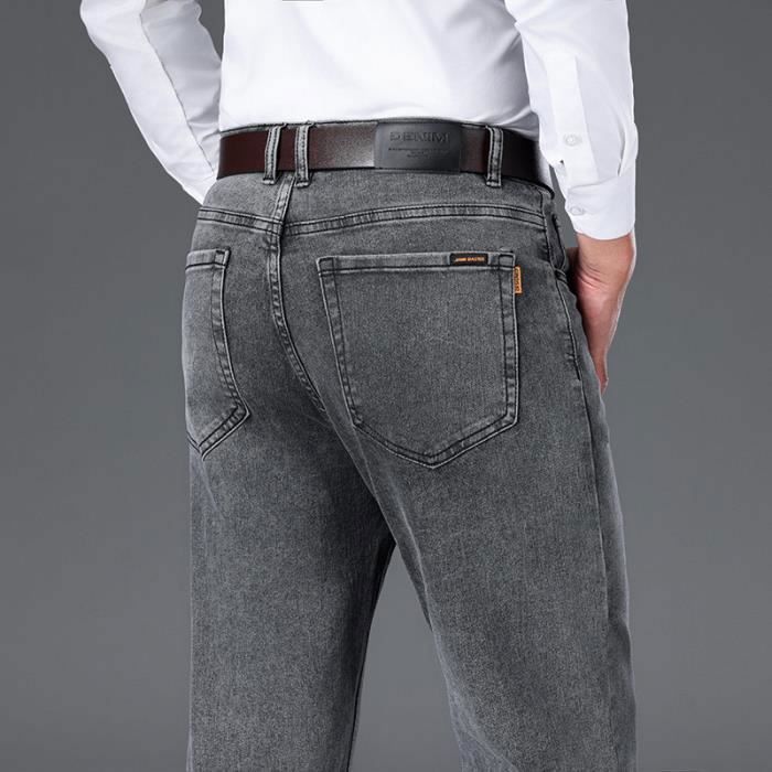 Pantaloni in denim da uomo INSFITY - Autunno/Inverno - Taglio dritto - Grigio