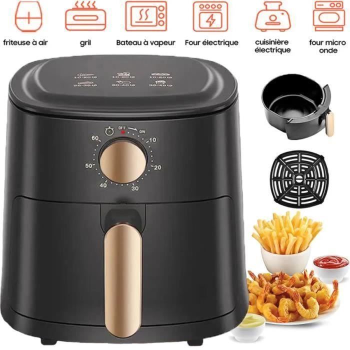Friteuse sans Huile - FOLAYA - 4L - 1100W - Température Variable - Panier Antiadhésif