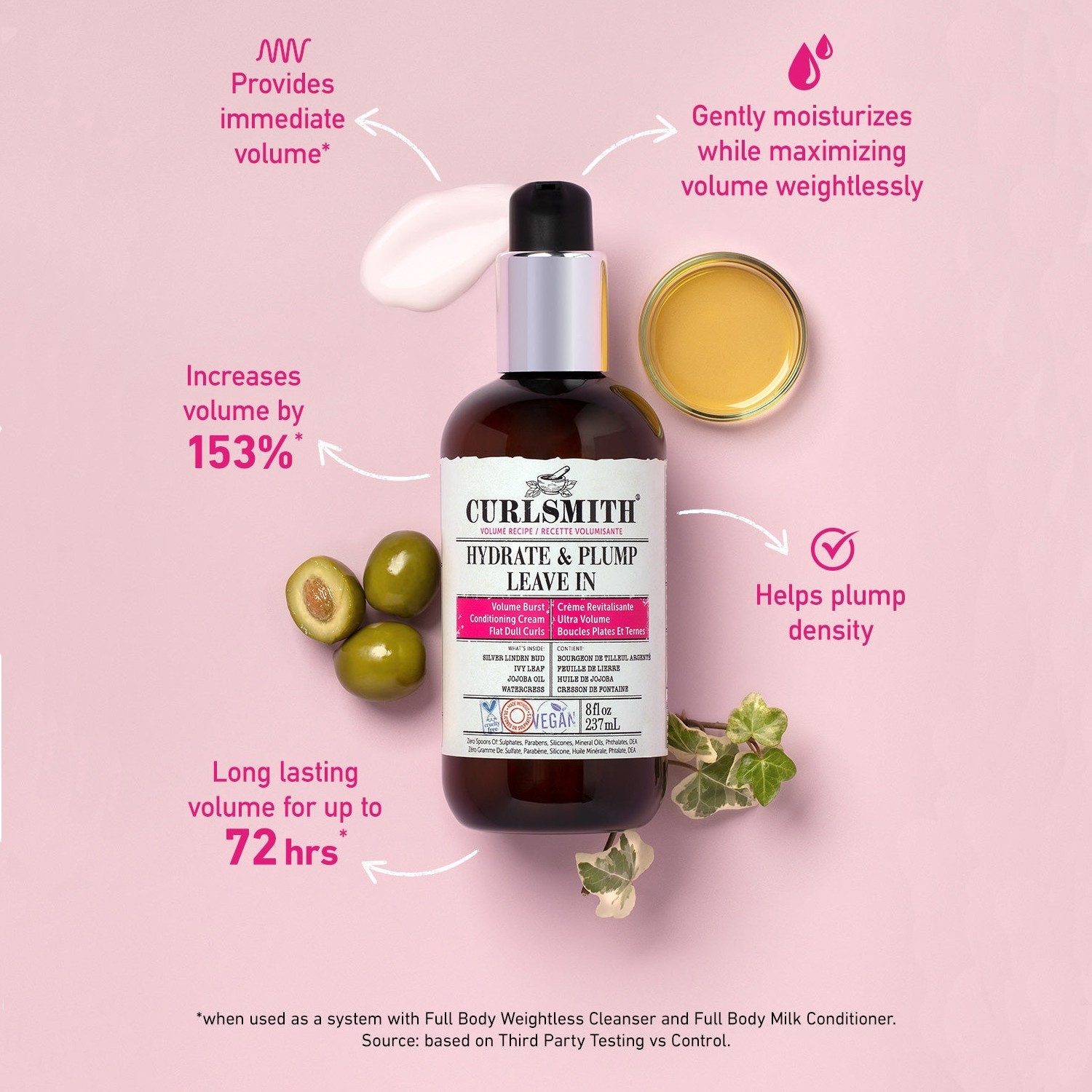 Curlsmith bezoplachový kondicionér v spreji na styling vlasov: hydratácia a objem – 237 ml