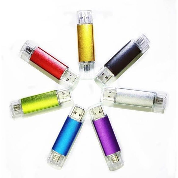 Chiavetta USB - GAAK - 128 GB - USB 2.0 OTG - Viola - Compatibile con computer e smartphone