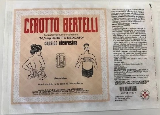 KELEMATA Bertelli Adesivo grande 24x16 cm 368,6 mg 1 unidade Oleoresina de pimenta