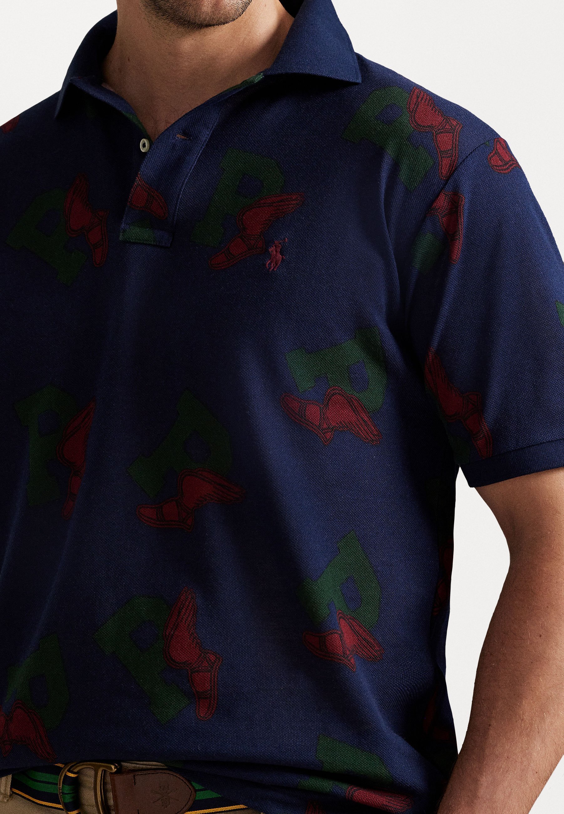 Polo Ralph Lauren Big & Tall P-WING MESH POLO SHIRT - Koszulka polo - granatowa