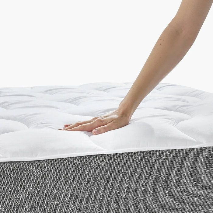 Coprimaterasso ipoallergenico in microfibra - PIKOLIN HOME - 90x190 cm - Traspirante - Bianco - Lavabile in lavatrice