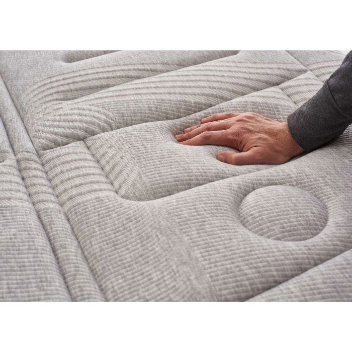 Colchón JUPITER 140x190 cm - COSMOS - Espuma de alta resiliencia, espuma viscoelástica, capa de confort de látex azul - Grosor máximo 30 cm - Reversible