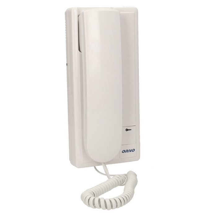 Interfone com fio para residências unifamiliares - Orno - Branco - Instalação embutida - 2 fios - Alimentação 230V
