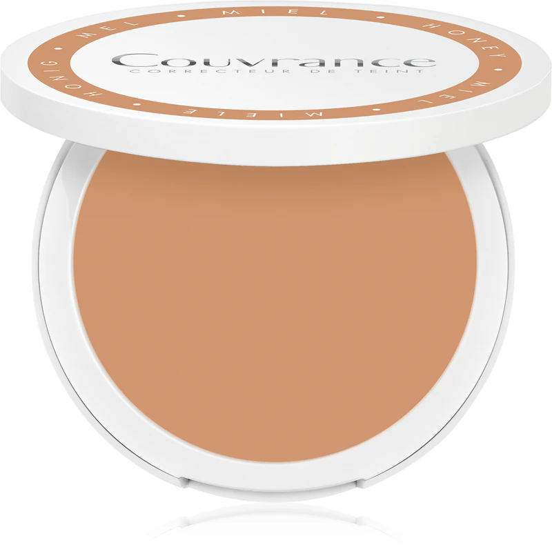 Base cremosa compacta Avène Couvrance com alta proteção UV.