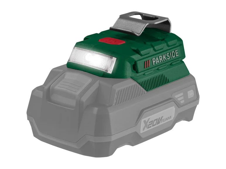 Adaptador de bateria USB PARKSIDE® com 20 pilhas AA de lítio-B3 e LED, 20 V