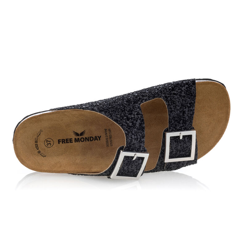 Sandalias negras para mujer / Zapatos de punta abierta