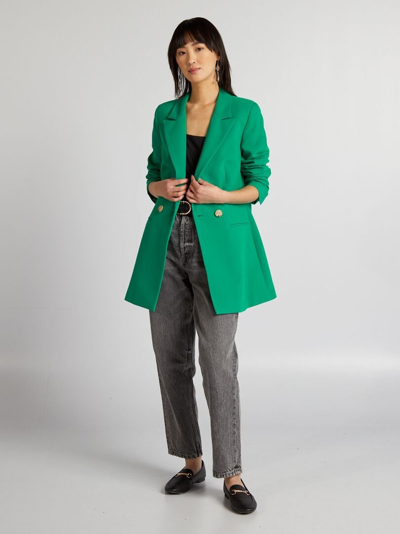 Lange colbertjas - GROEN