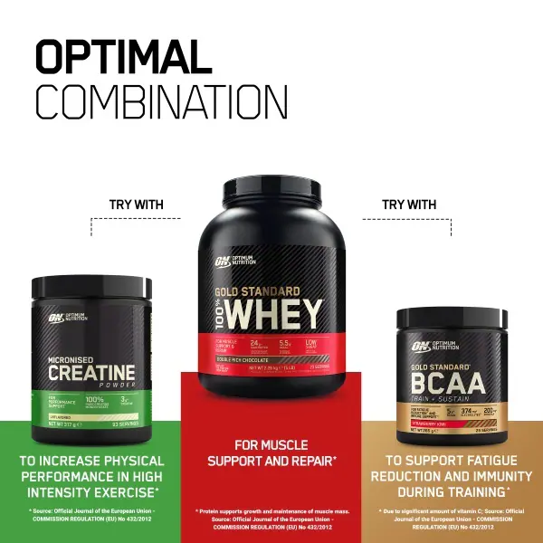 Proteine del siero di latte in polvere al gusto di fragola Optimum Nutrition, 900 g
