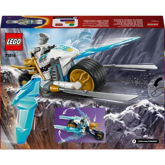 LEGO® NINJAGO® 71816 La moto da ghiaccio di Zane - Con minifigure, giocattolo avventura ninja