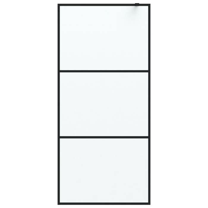 vidaXL Shower Screen, Partition, Shower Enclosure, Bathroom Interior, Splash Resistant, Black, 90x195 cm, 152111