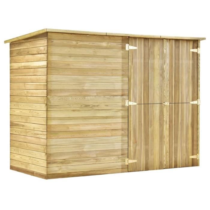 Gartenhaus - VIDAXL - 232x110x170 cm - Kiefernholz (imprägniert) - Doppeltür - Witterungsbeständig