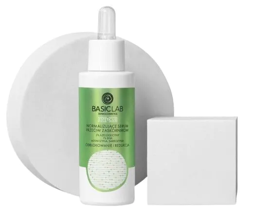 BasicLab Esteticus Serum przeciw zaskórnikom z azeloglicyną 5% i BHA 1% 15ml