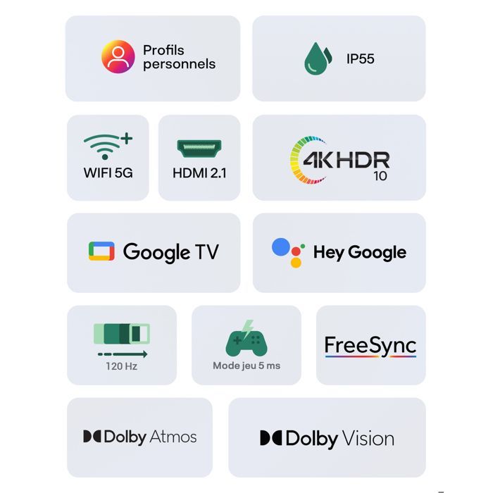 SYLVOX Smart TV para juegos - TV para exteriores de 65