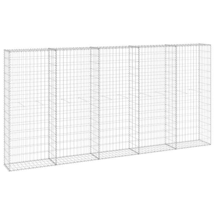 Gabion-seinä kansilla - VIDAXL - 300x30x150 cm - sinkittyä terästä - suuri kantavuus