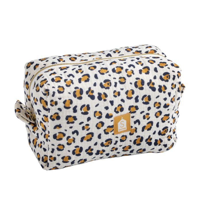 Neceser de gasa de algodón con estampado de leopardo - LEOPARDO