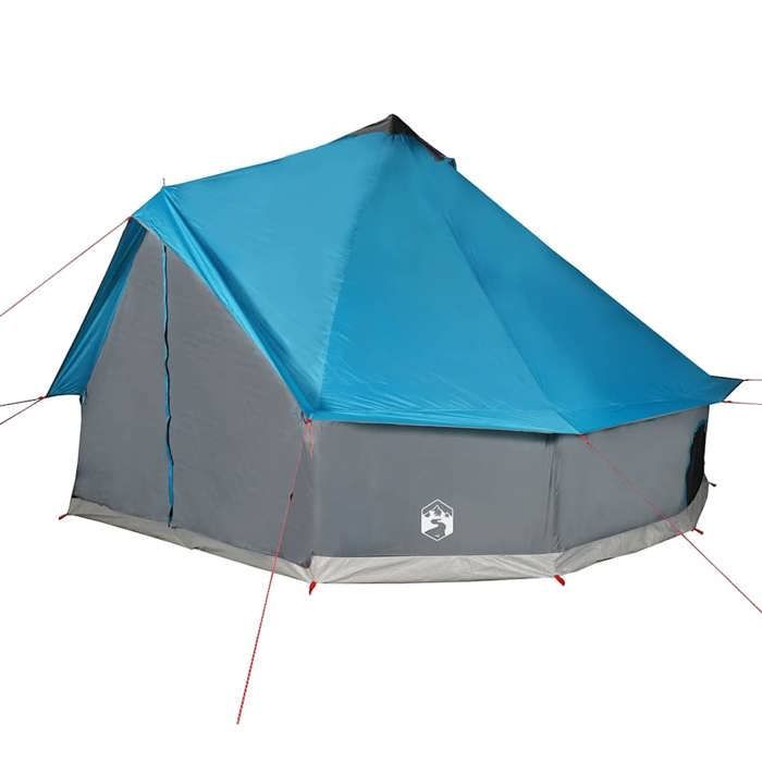 Tenda familiare vidaXL per 8 persone, blu, impermeabile, tipo tipi, tenda da giardino, riparo per esterni, tenda da campeggio, riparo 94589