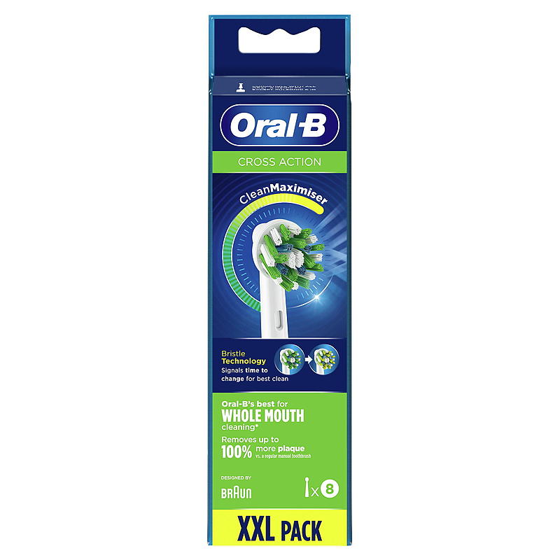 Oral-B Oral-B børstehoveder, 8 stk., Cross Action xxl