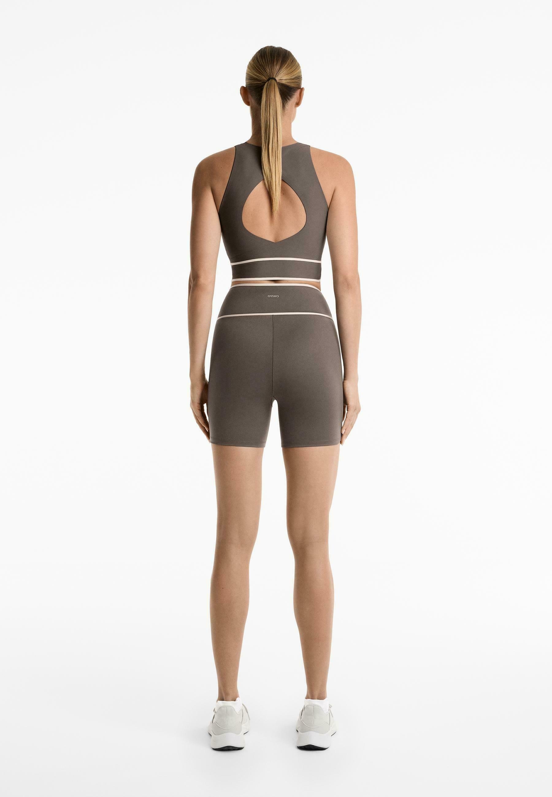 OYSHO PERFECT-ADAPT CROSSOVER V-CUT - Leggings - grigio