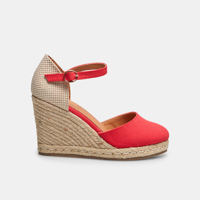 BATA Dam 8 cm kilklackade espadriller