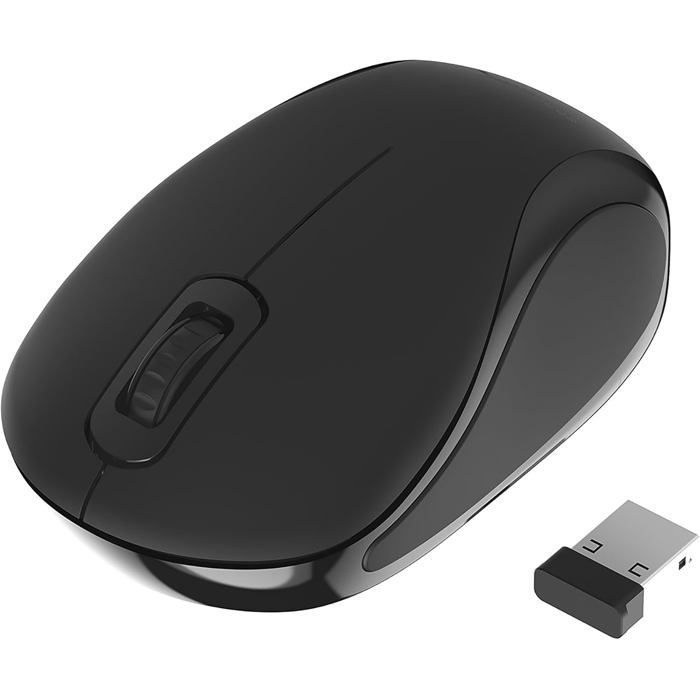 Ratón inalámbrico TRAHOO, ratón para juegos con receptor USB, 1200 DPI, clic silencioso, ratón óptico para ordenador [J126]