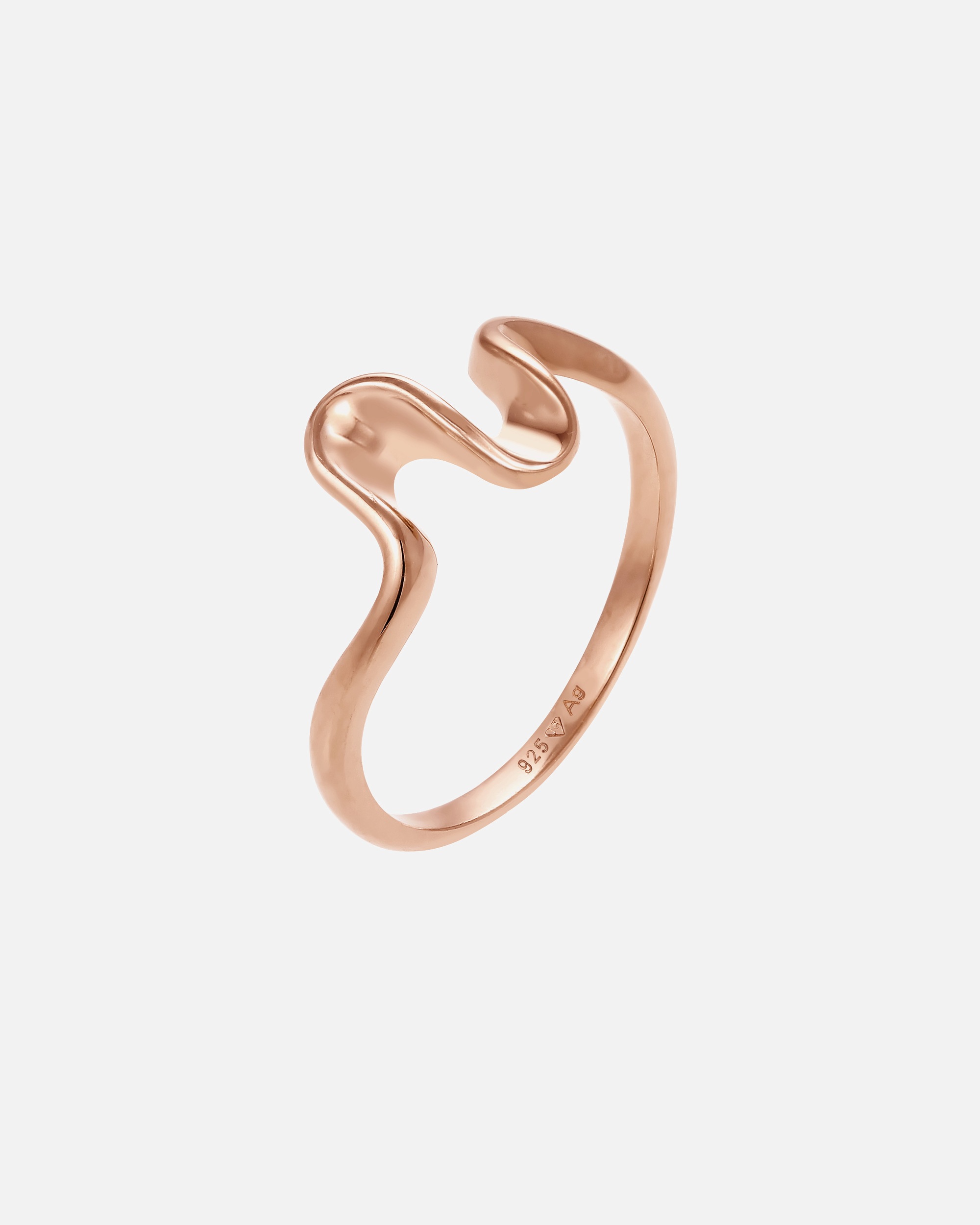 Elli Femmes tendance look vagues en argent sterling 925