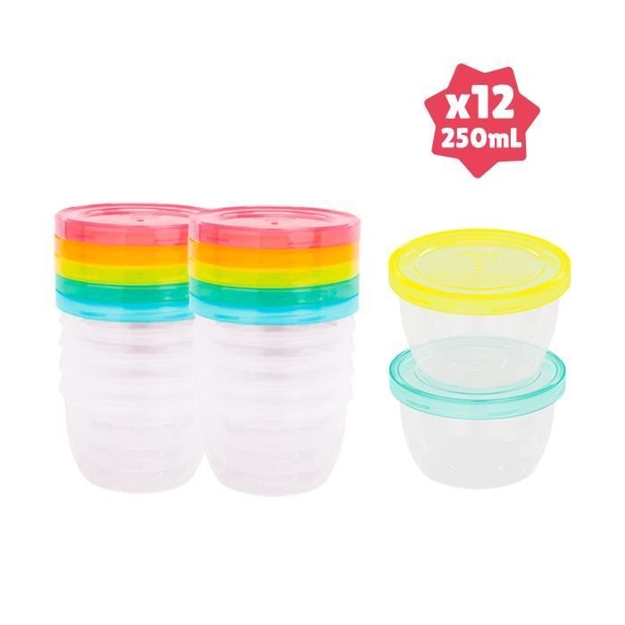 Set di 12 Badabulle Badabowls - Contenitori graduati da 250 ml - Superficie scrivibile