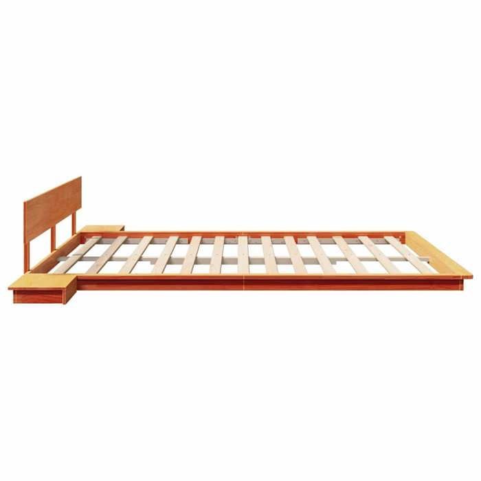 Cama doble CHIC para adultos - Estructura de cama de 200 x 200 cm, color marrón, madera #Sara83776
