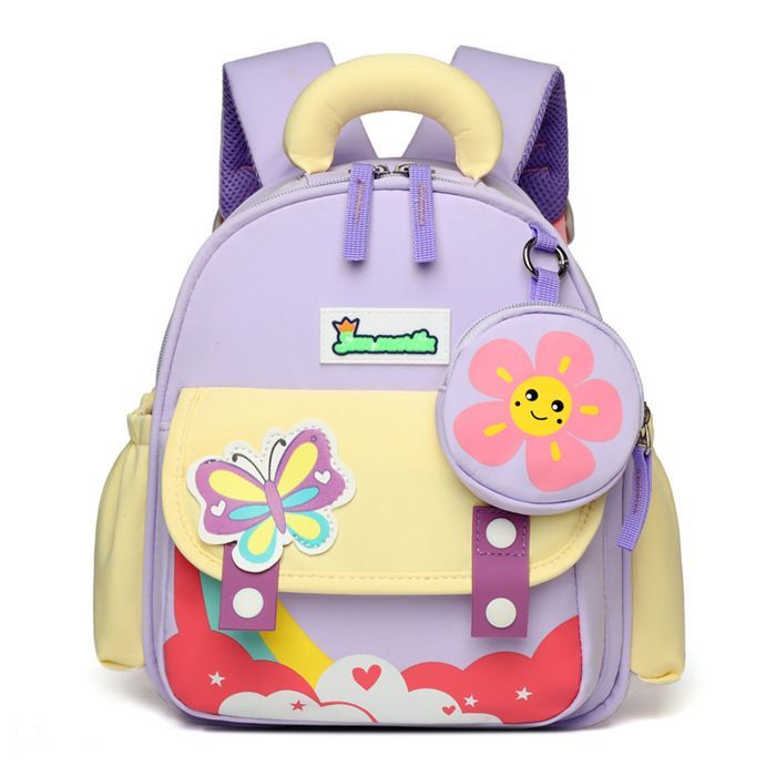 Sac à Dos Enfant 2-6 ans Dessin Animé Animalier 3D Mini Sacs D'école Maternelle Cartable Garçons et Filles Primaire-Fleurs
