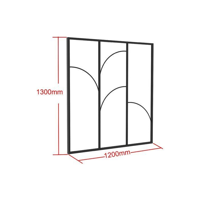 Verrière style art déco en aluminium thermolaqué - L120 x H130 cm - OLENA