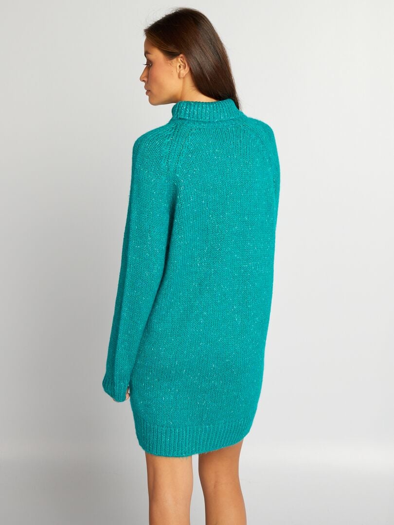 Maxi cropped gebreide trui - GROEN