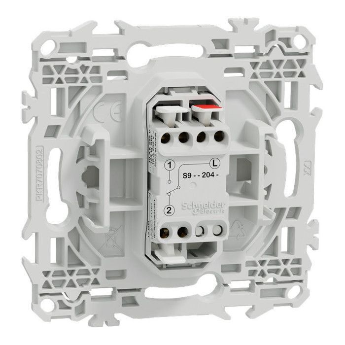 Interruptor de duas vias - Schneider - Odace - Branco - Multifuncional - LED iluminado