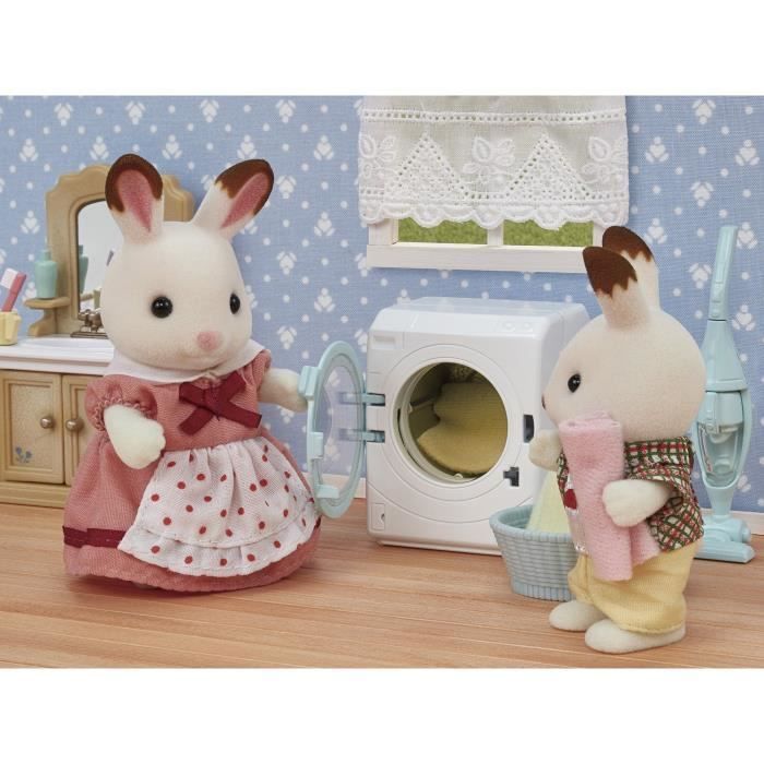 Set de meubles SYLVANIAN FAMILIES - La machine à laver et aspirateur - 5 pièces