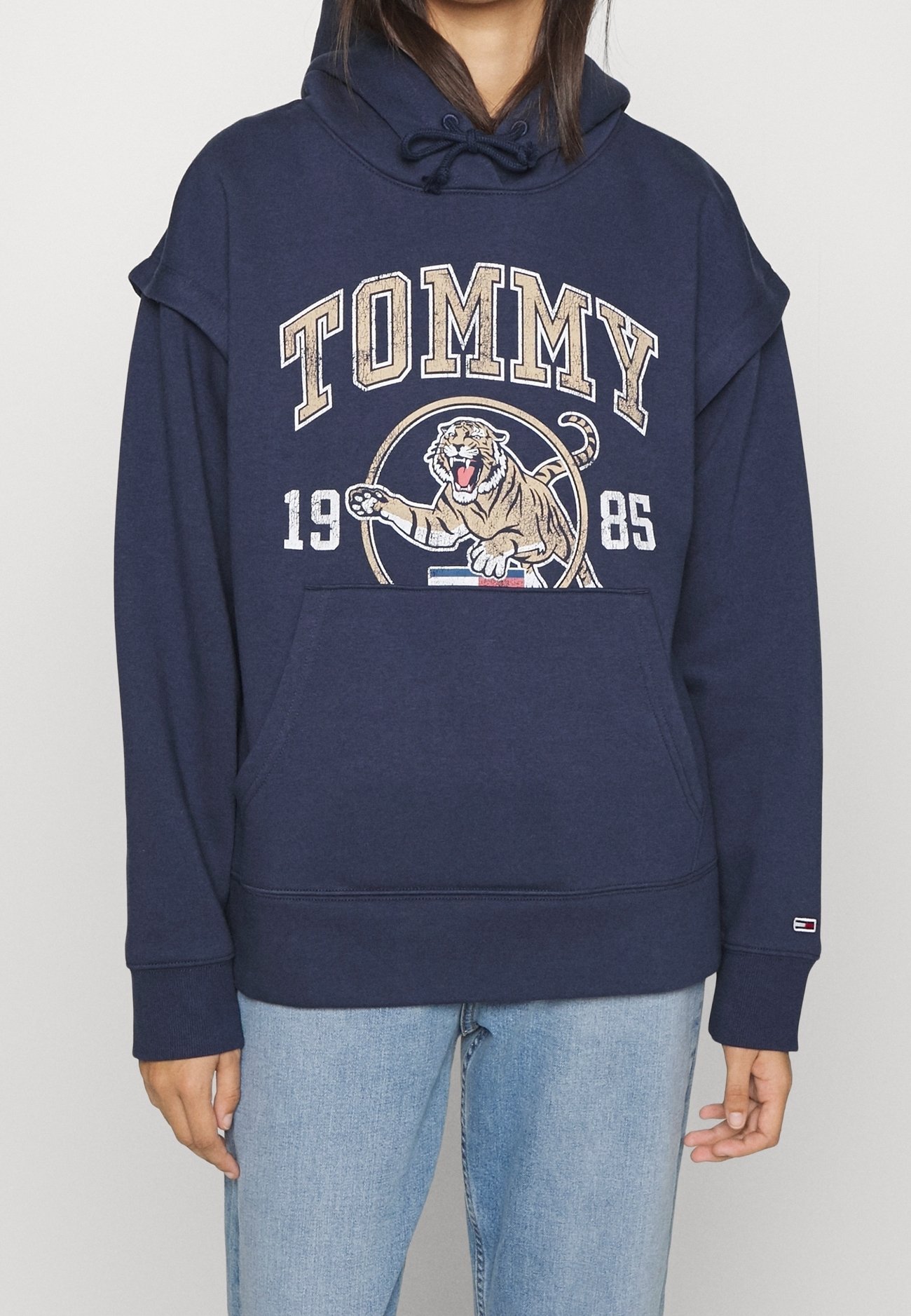 Felpa con cappuccio Tommy Jeans - blu scuro