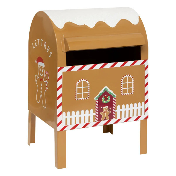 Skrzynka na listy świąteczna Gingerbread 34x16x20,5 cm