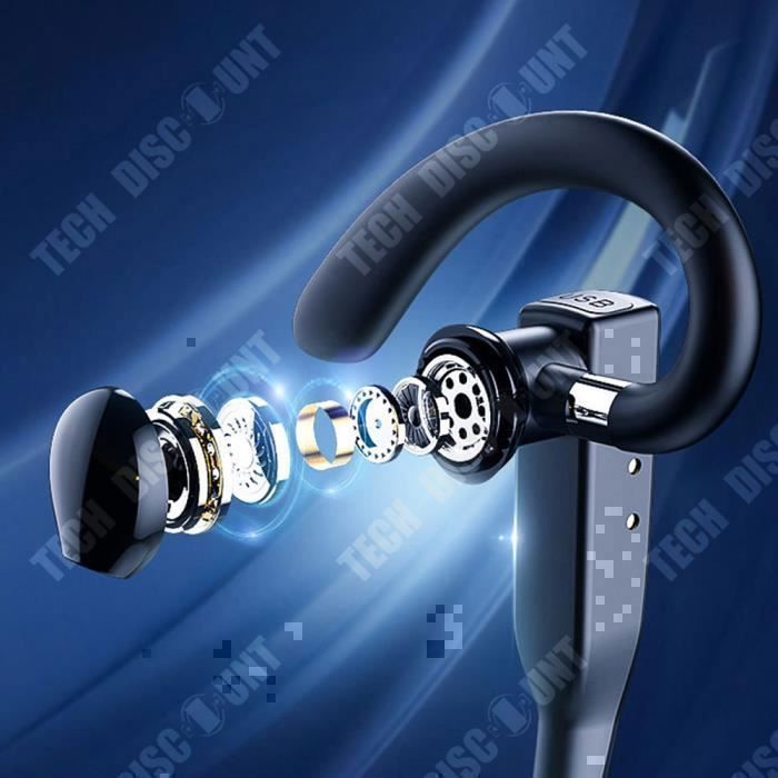 Auriculares Bluetooth - TD® - Modelo de 500 mAh - Resistentes al agua - Bluetooth 5.1 - Batería de larga duración