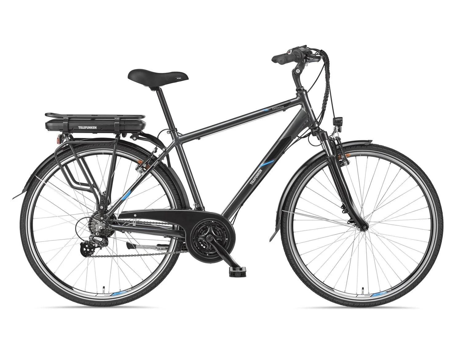 Bicicleta elétrica Telefunken Trekking Expedition XT480 / XT481, aro 28 polegadas