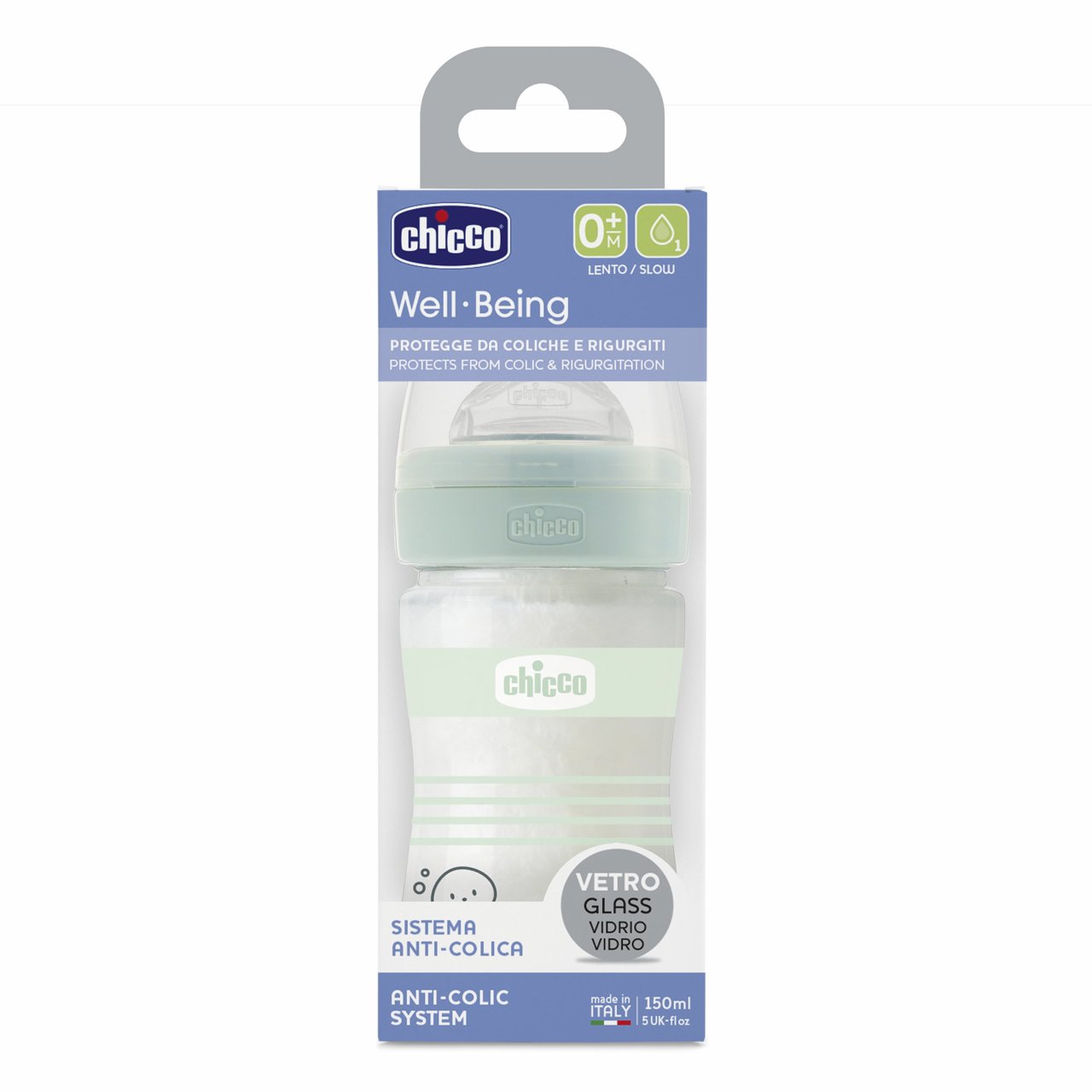 Wohlbefinden 150ml Glas-Babyflasche ab 0 Monaten