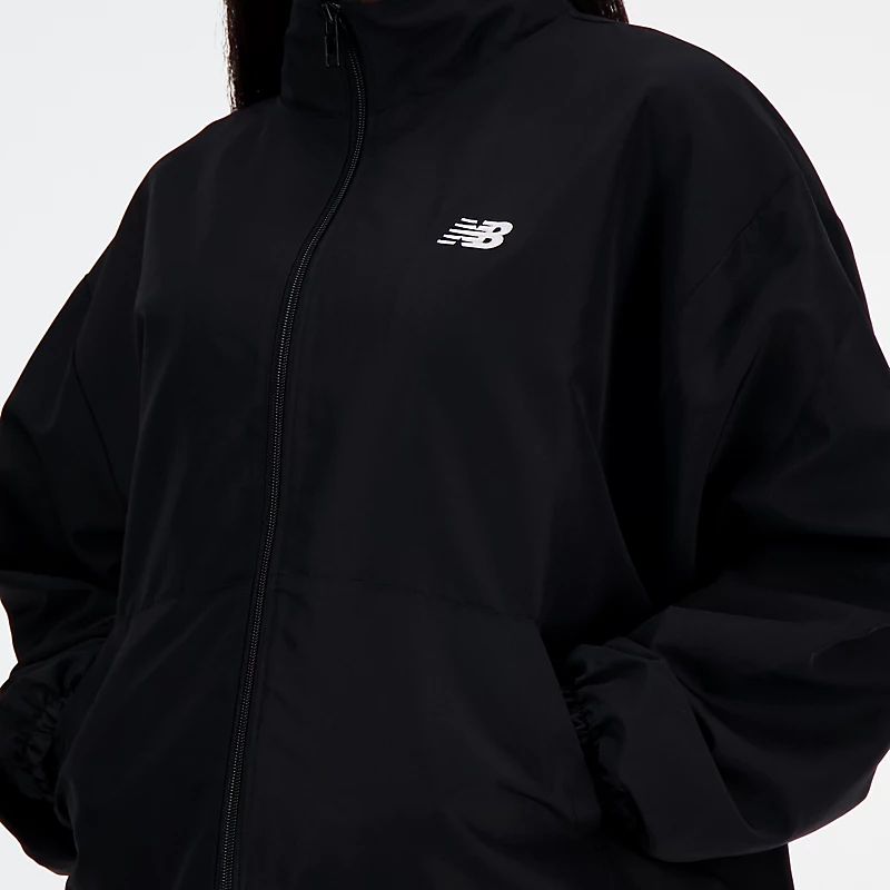 Femme Sport Essentials Oversized Jacket - ZWART
