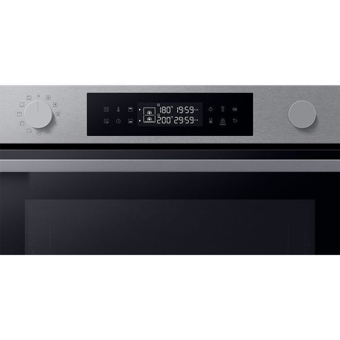 Forno Samsung Dual Cook da 1200 W e 76 litri in acciaio inox (NV7B4450VAS/U3)