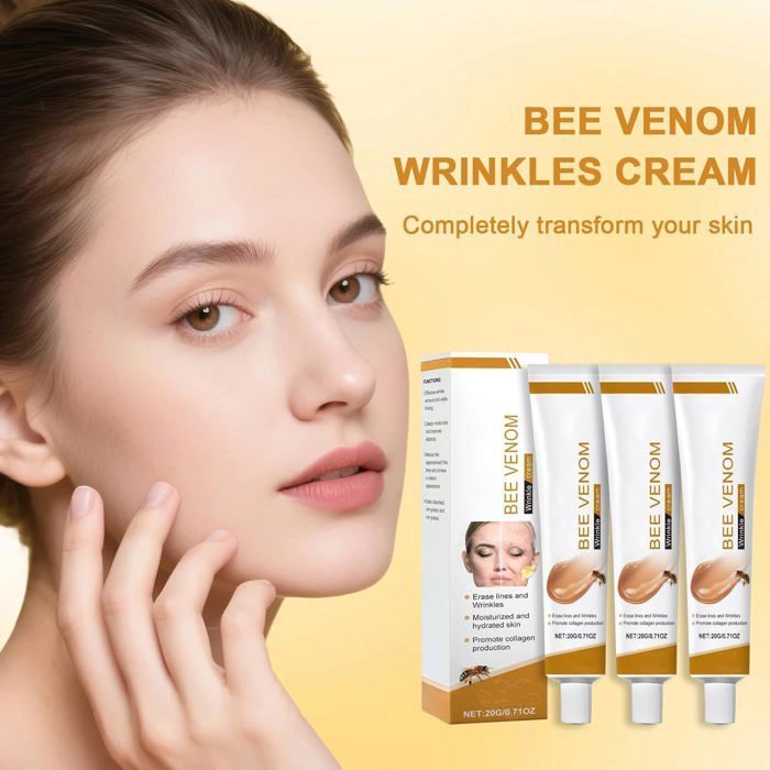 Crème Anti-Rides au Venin d'Abeille, GATBOSN ,Bee Venom Crème Hydratante et Raffermissante Visage et Cou