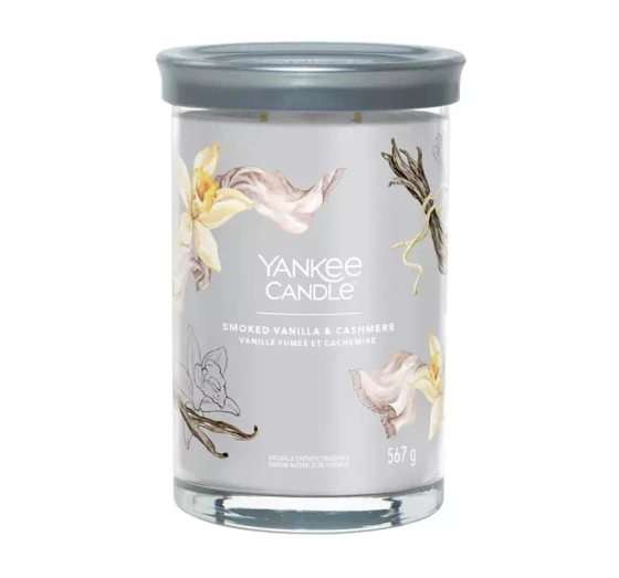 Yankee Candle Signature Tumbler duża świeca zapachowa Smoked Vanilla & Cashmere 567 g
