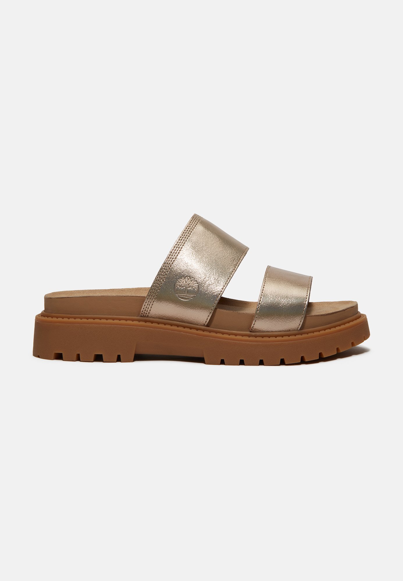 Timberland SLIDE - Pantoletten - Goldmetallic