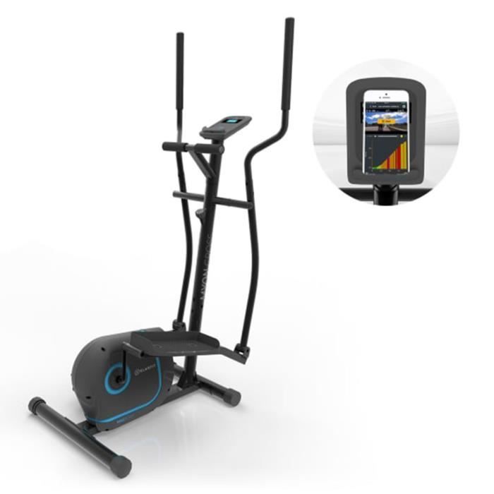 Klarfit Myon Cycle Elliptical Trainer - 12 kg Flywheel - 8 Magnetic Resistance Levels - Black