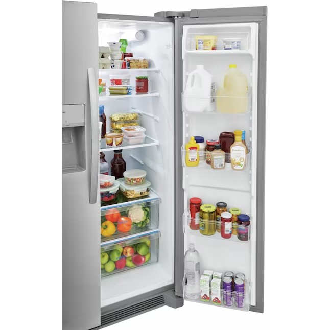 Frigidaire Side-by-Side-Kühlschrank mit 725 Litern Nutzinhalt und Eiswürfelbereiter (Edelstahl, fingerabdruckresistent) ENERGY STAR®