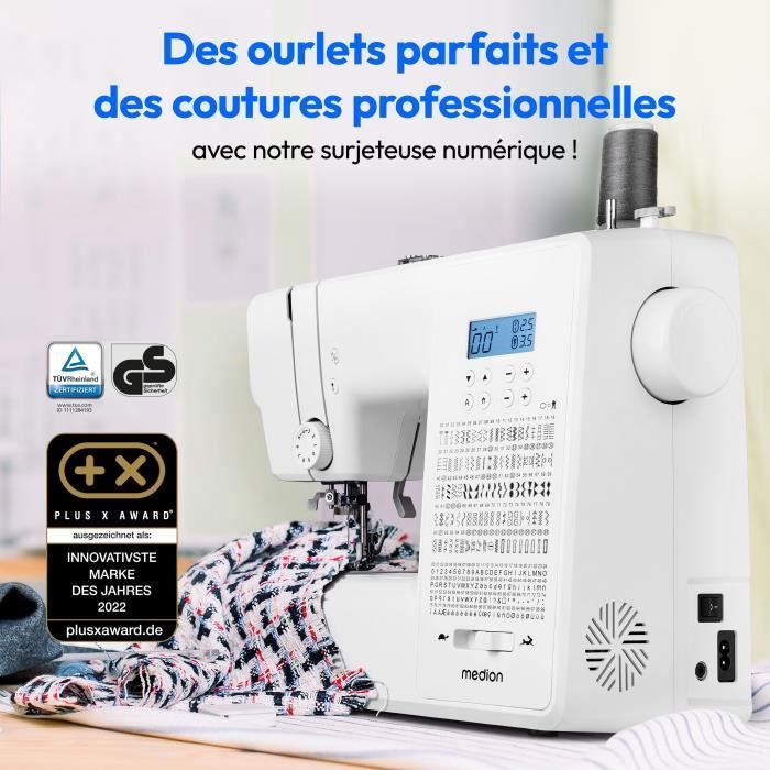 Macchina da cucire digitale - MEDION - SD 36 - 38W - 270 punti - 700 giri/min - LED - Bianca