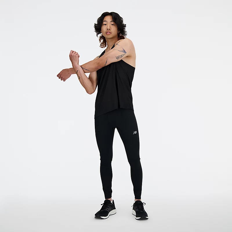 Męskie legginsy NB Sleek Pocket Tight - CZARNE