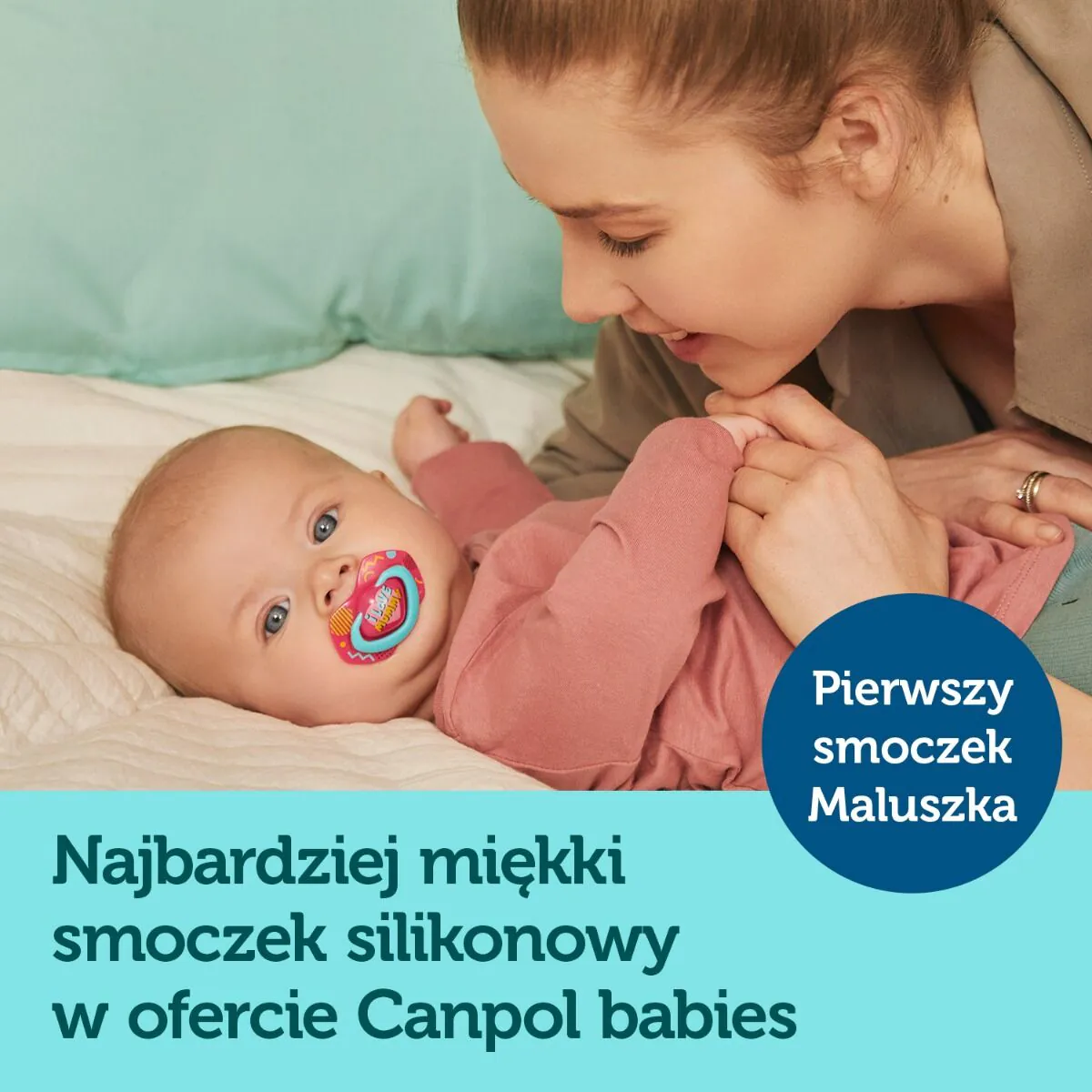 Canpol Babies Smoczki Silikonowe Neon Love Symetryczne 18M+ K. Różowy